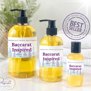 Baccarat Inspired Handcrafted All Natural Body Oil Free Shipping on 50