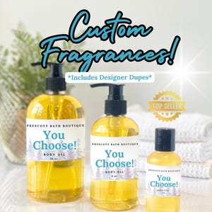 Body Oil | Perfume Dupes, Custom Fragrance, Argan Jojoba Avocado Green Tea Extract