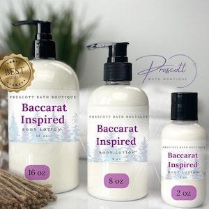 Baccarat Inspired All Natural Handcrafted Body Lotion, Gift for Wife, Gift for Girlfriend,  Shea Butter Lotion, Handmade Gift