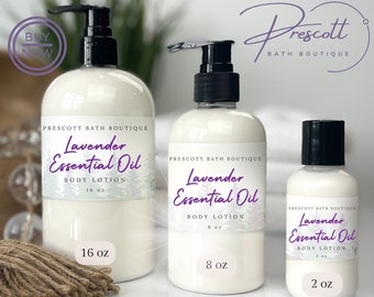 Lavender Essential Oil All Natural Handcrafted Body Lotion, Free Shipping on 50
