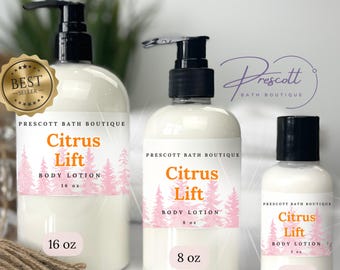 Citrus Essential Oil Body Lotion | Handmade Shea Butter & Apricot Oil with Colloidal Oatmeal