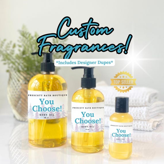 Body Oil | Perfume Dupes, Custom Fragrance, Argan Jojoba Avocado Green Tea Extract