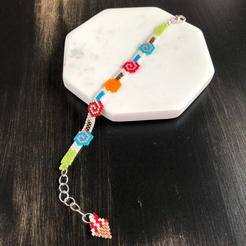 Lollipop Bracelet Sweet Treats Beaded Bracelet Candy Seed Etsy