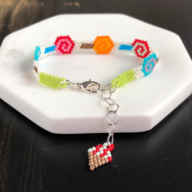 Lollipop Bracelet Sweet Treats Beaded Bracelet Candy Seed Etsy