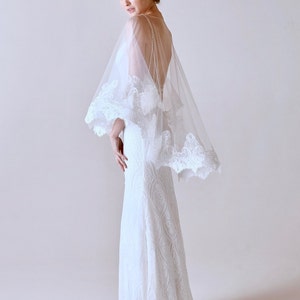 White, Lace edged, Cape image 2