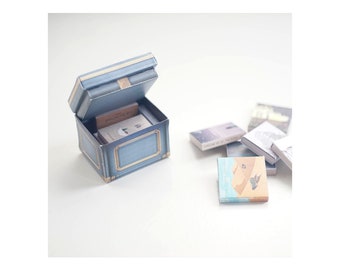 Realistic Miniature Books, Paper Craft Digital Template Pattern, Treasure Chest, Dollhouse items