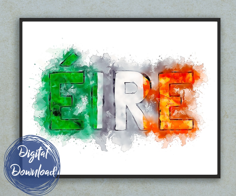 Summary Ireland or Eire Printable Wall Artwork - Splash Portray Encouraged as a result of the Flag of Eire. A printable poster for obtain image regarding Flag of Ireland Printable named Summary Ireland or Eire Printable Wall Artwork - Splash Portray Encouraged through the Flag of Eire. A printable poster for down load