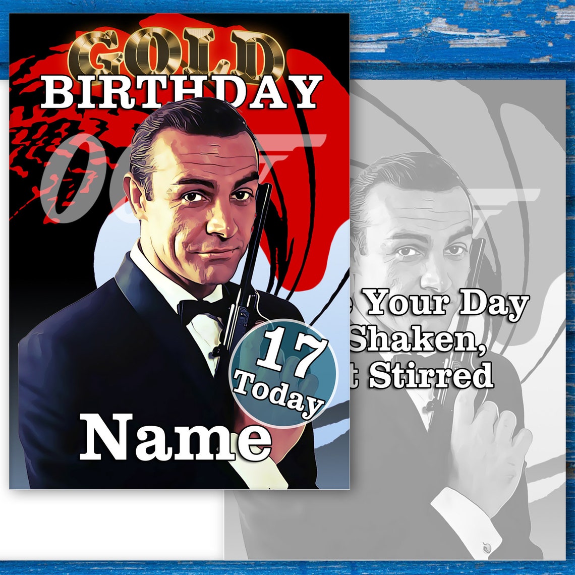 James Bond 007 Sean Connery Birthday Card. Customise With - Etsy