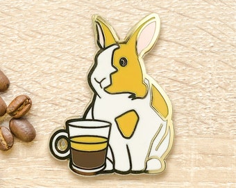 Dutch Rabbit Espresso Pin / Café, Espresso, Tueste oscuro, Frijoles, Conejo, Liebre, Helado, Capuchino, Frappe, Frappuccino