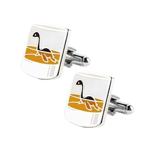 Scotch Ness Monster Cuff Links: Whimsical Whisky Lover Gift