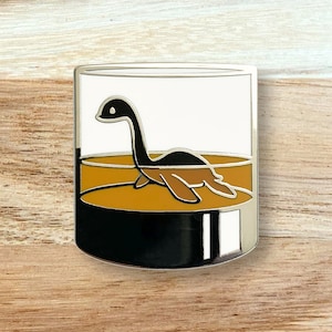 Scotch Ness Critter Pin | Loch Ness Monster, Scotland, Whisky, Single Malt, Gift, Whisky, Rocks Glass, Old Fashioned Gift