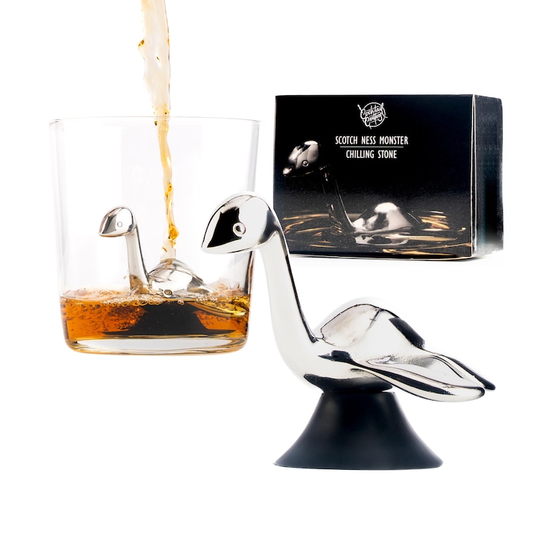 Scotch Ness Whisky Stone – Loch Ness Monster Bar Gift | Stainless Steel Chiller image 1
