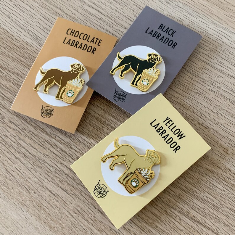 Black Labrador Mocha Enamel Pin: Coffee Dog Lover Gift - Etsy