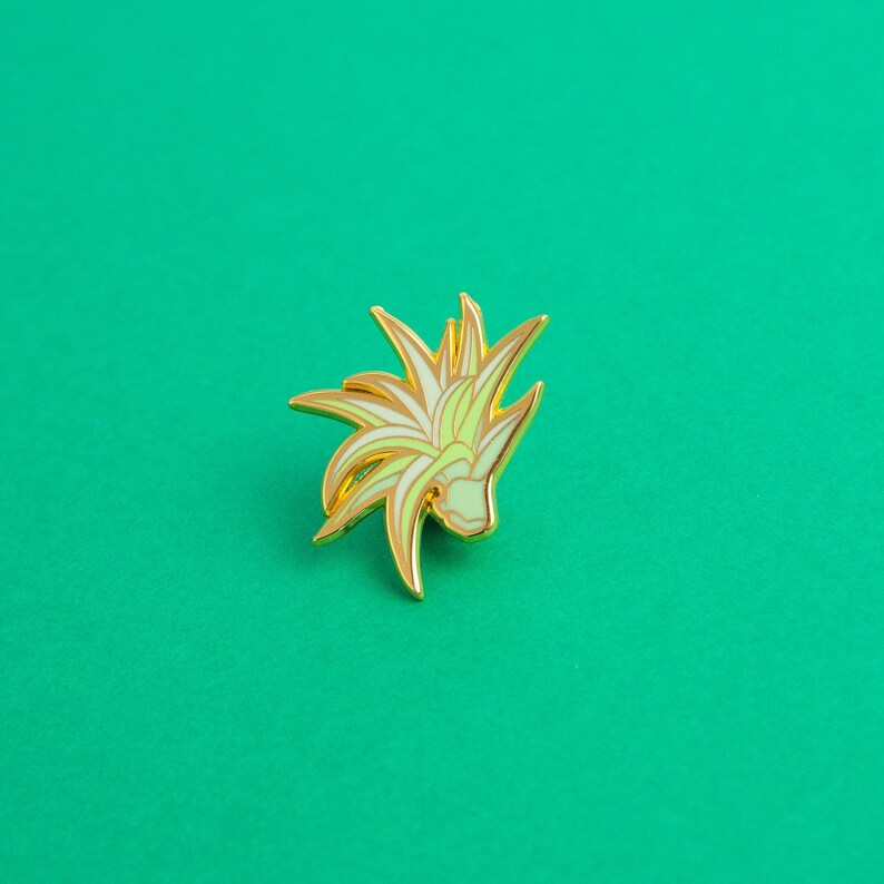 Air Plant Pin Tillandsia Capitata, Lapel Brooch for Flower Lovers and Plant Moms, House Plant, Accessory for Dress or Backpack image 1