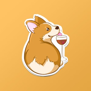 Adesivo Corgi a Manhattan / Divertente carino, adorabile e perfetto per l'autunno o la primavera, whisky, regalo per cani, PVC e resistente all'acqua