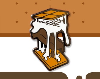 Épingle en émail S'mores : broche dessert pour feu de camp