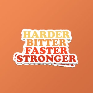 Harder Bitter Faster Stronger Sticker / Regalo de cóctel Negroni, Bebida de ginebra de verano, Meme divertido, Humor, Campari, Vermut, Diseño, Prueba de agua