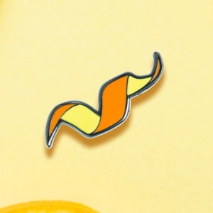 Orange Twist Pin | Citrus Cocktails, Zesty and Colorful, Summer Refreshing, Bartender Bar Tools, Fruit Jewelry, Citrus Peel Enamel Pin