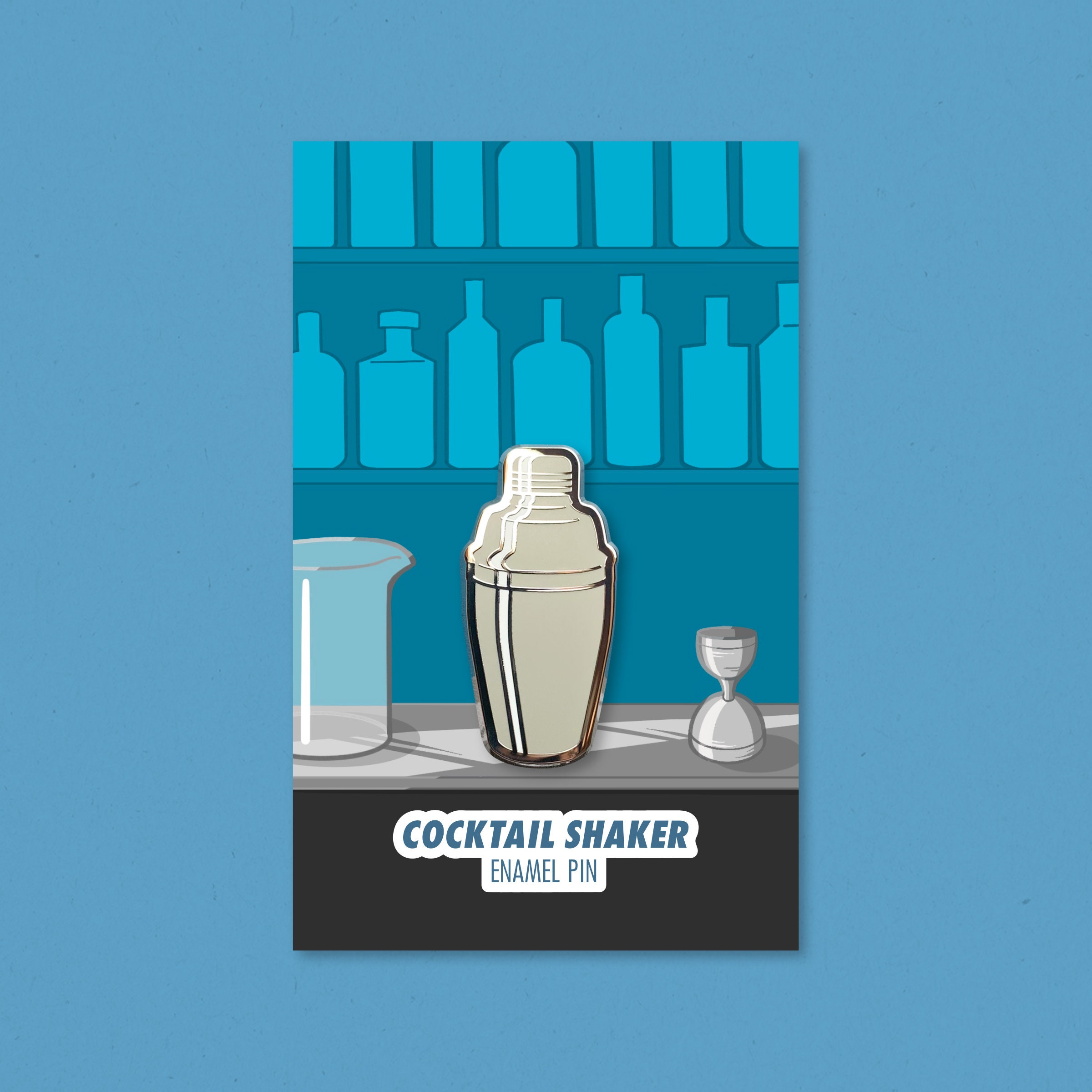 Vintage Cocktail Shaker Pin – Hard Enamel Gift for Bartenders
