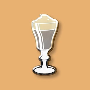 Irish Coffee Cocktail Pin | Classic Cocktail Enamel Pin, Gift for Bartender, Cafe Accessory, Americano Espresso Ireland