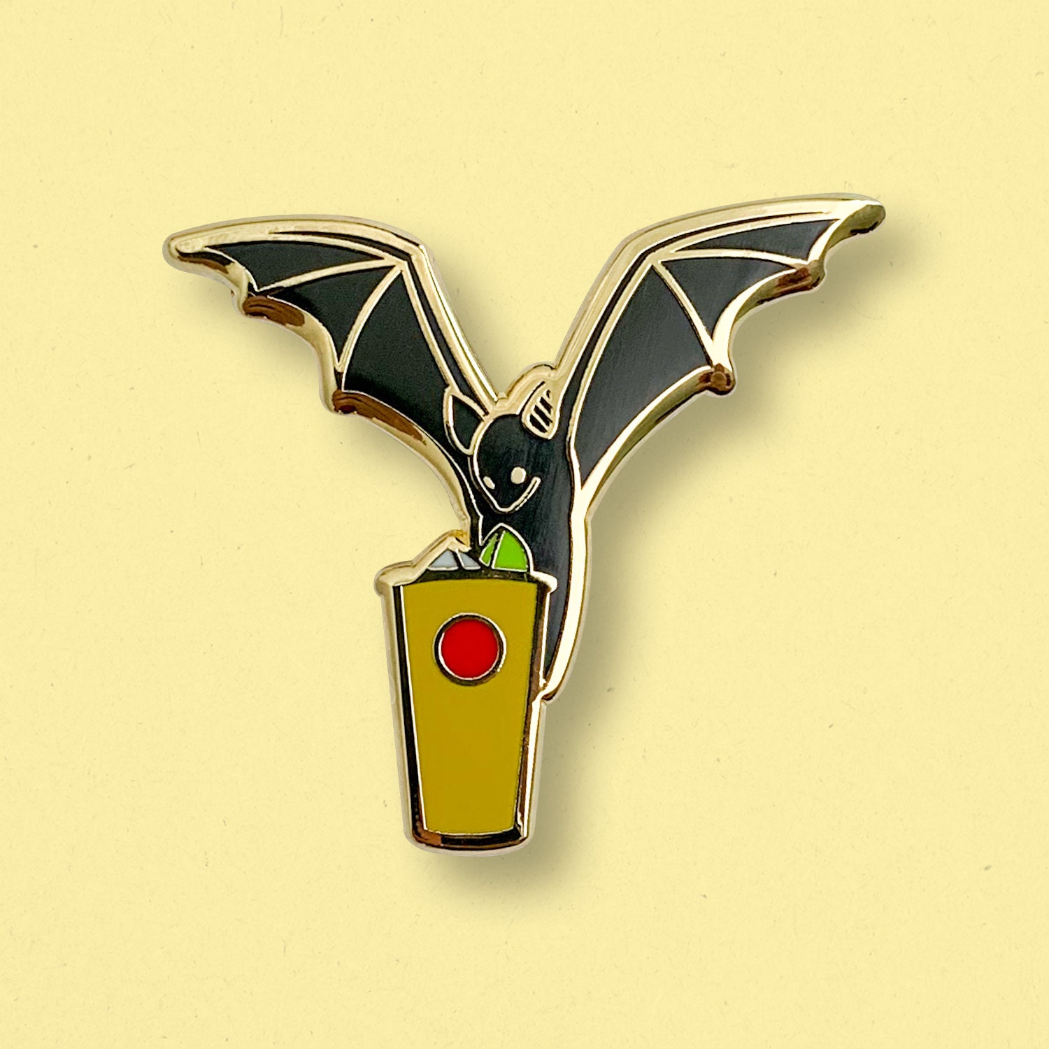 Bacardi バットロゴ バブミラー　ノベルティ　非売品 Bacardi Rum & Coke Bat Pin: Gold-plated Enamel Lapel Pin - Etsy