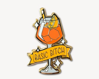 Aperol Spritz (Basic Bitch) Pin – Hard Enamel Gift for Brunch Goers | Barware Accessory