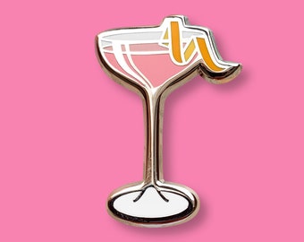 Cosmopolitan Enamel Pin – Vodka Cocktail Gift | Hard Enamel for Bartenders