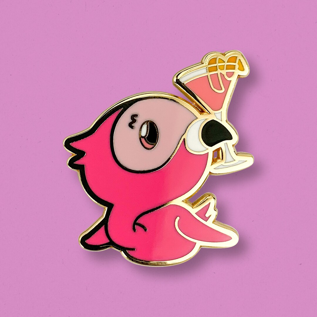 Cosmo Con Pin Curvy Cosmopolitan Enamel Pin: Cocktail Critters Artwork - Etsy