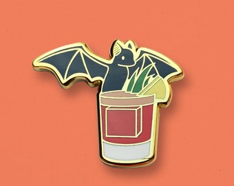 Bacardi Jungle Bird Enamel Pin: Tiki Cocktail Lapel Pin