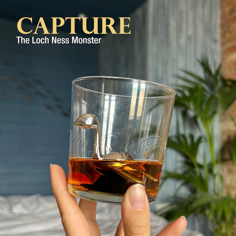 Scotch Ness Whisky Stone – Loch Ness Monster Bar Gift | Stainless Steel Chiller image 8