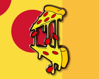 Pizza Slice Enamel Pin: Cheesy Pepperoni Lapel Brooch