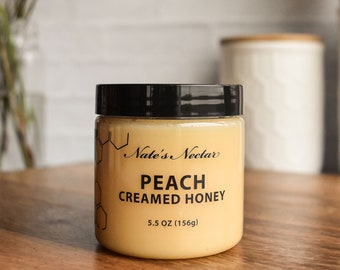 Peach Creamed Honey, 5.5 oz