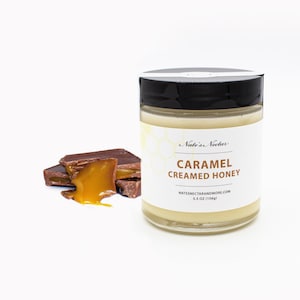 Caramel Creamed Honey, 5.5 oz, Glass Jar