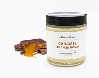 Caramel Creamed Honey, 5.5 oz, Glass Jar