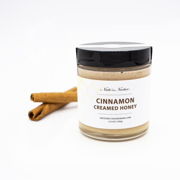 Cinnamon Creamed Honey, 5.5 oz, Glass Jar