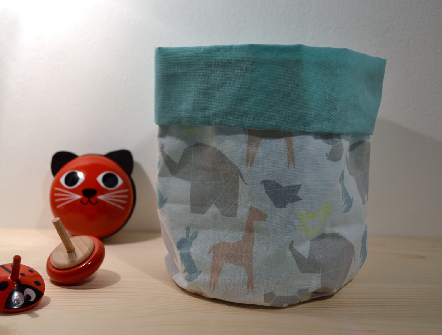 Pochon Animaux Origami/Vert