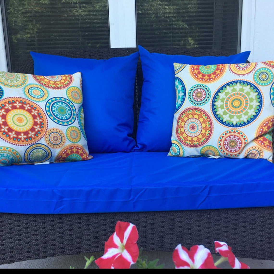 Cushion Slipcover Ikea Outdoor Furniture Covers Pineapple Blue *Fits Ikea ONLY