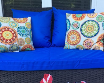 Funda de cojín impermeable para exterior: funda para banco, patio y tumbona (tamaño personalizado)