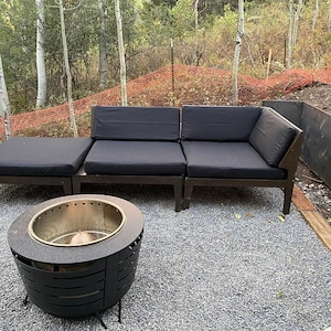 Black Outdoor Cushion Covers - Water Resistant - Zippered Cushion Cover - Porch Swing Cover - Patio Covers - Custom Size