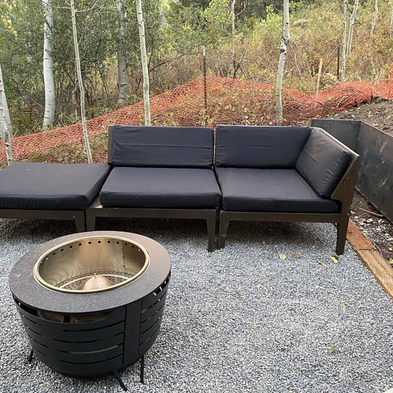 Black Outdoor Cushion Covers Water Resistant Zippered Etsy