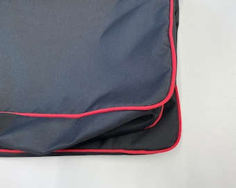 Funda de cojín personalizada con ribete: resistente al agua, para banco, sofá cama y columpio de porche