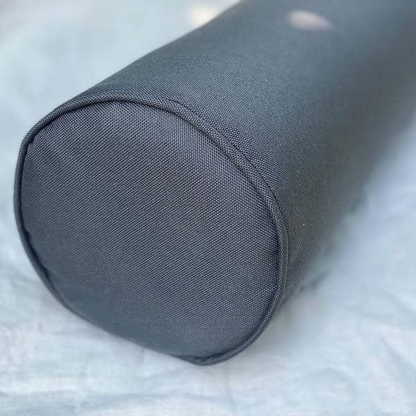 Waterproof bolster cover with the piping - zippered outdoor bolster case with the welting - Piped bolster cover Custom Size