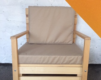 Funda de cojín impermeable para exteriores: muebles de patio, bancos y sillas (tamaño personalizado)