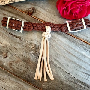 CORREA DE BARBILLA TRENZADA con borla - Correa de barbilla trenzada ajustable Paracord/Bit Hobble.