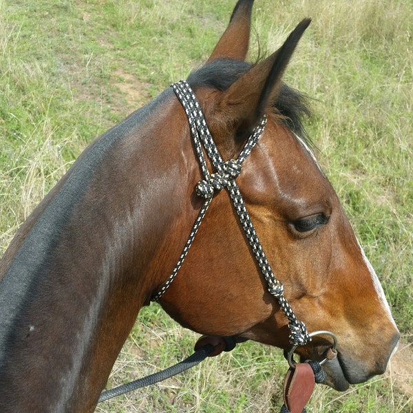 ROPE BROWBAND HEADSTALLS No Hardware,35 colours to choose from.