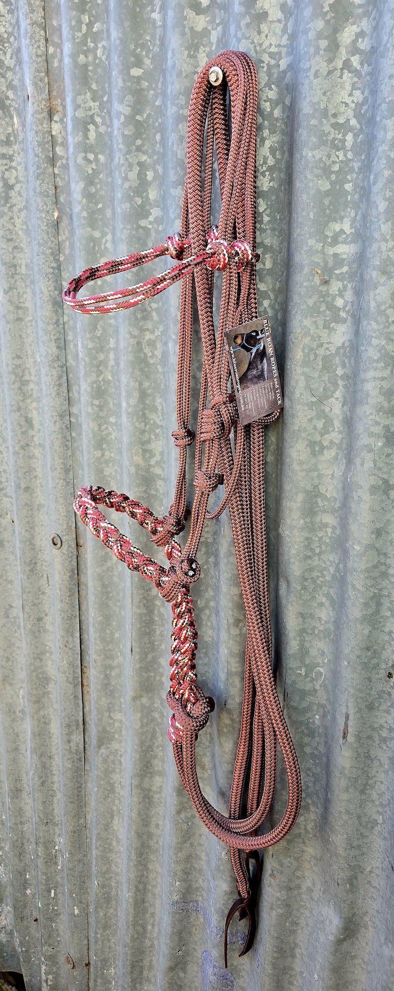 LOPING HACKAMORE With Plaited Rope Bosal, Bit Less Bridle - Etsy