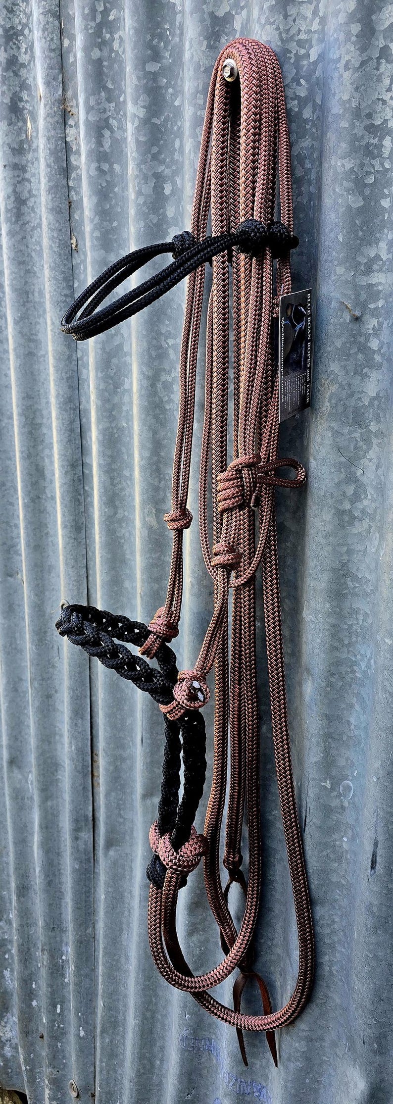LOPING HACKAMORE With Plaited Rope Bosal, Bit Less Bridle - Etsy