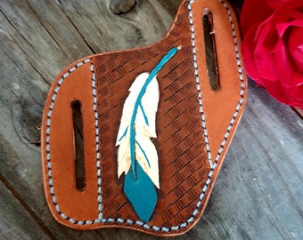 HANDMADE Genuine Leather Pocket Knife Pouch/Sheath