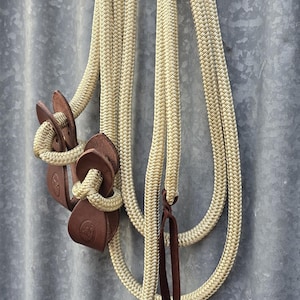 HORSEMANS PERFORMANCE REINS with Slobber Straps 6 or 7 ft