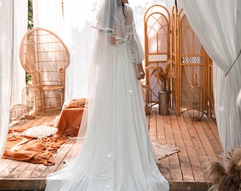 Wedding veil with lapel ivory veil cathedral veil length fingertip veils custom veil bridal veil, veil wedding, veils